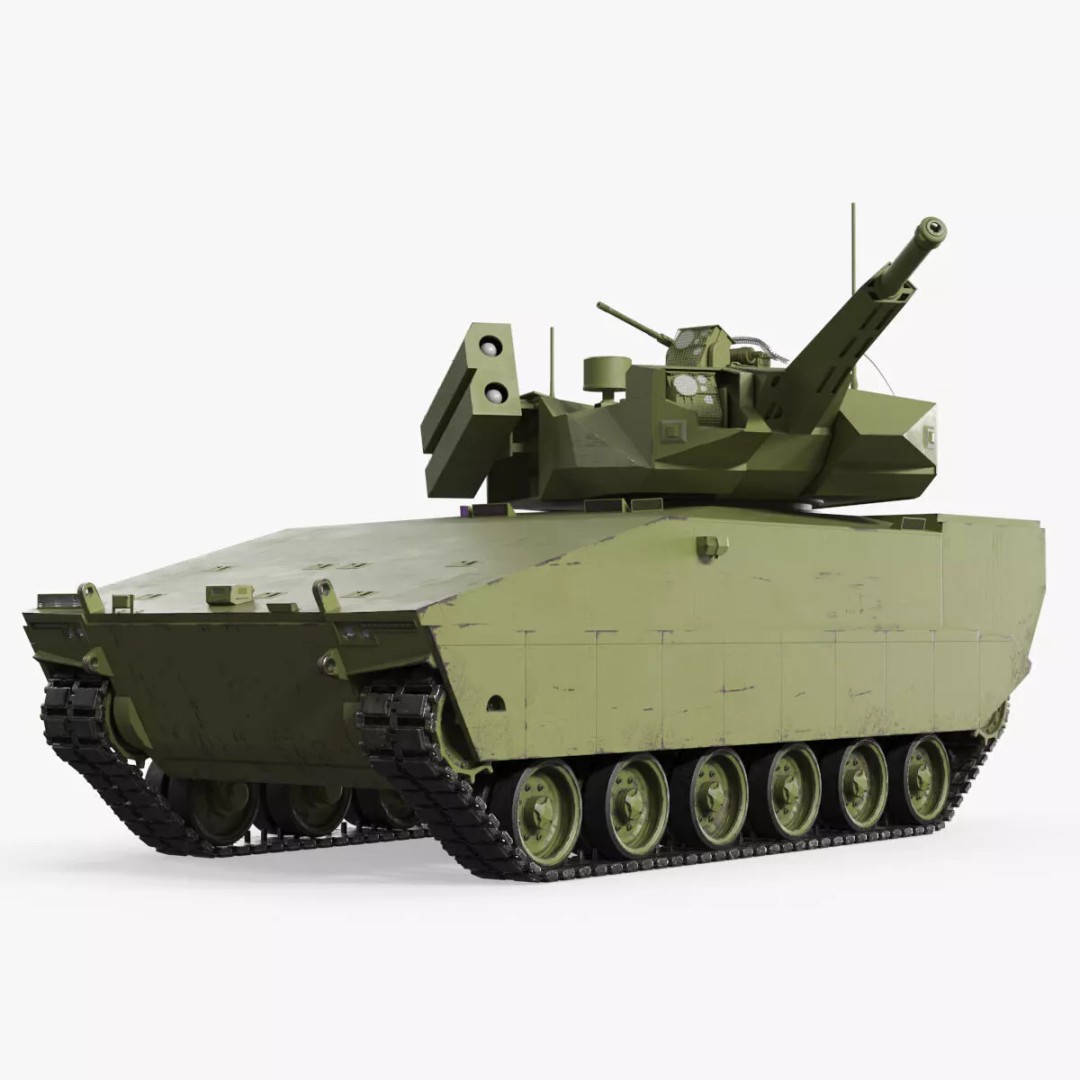 Armored Infantry Fighting Vehicle 3D Model – Rigged Military Asset, FBX - View 9