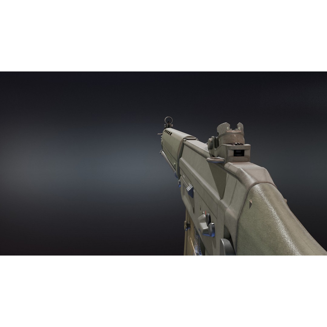 SIG SG 550 3D Model – Low Poly Rigged Assault Rifle, FBX - View 10
