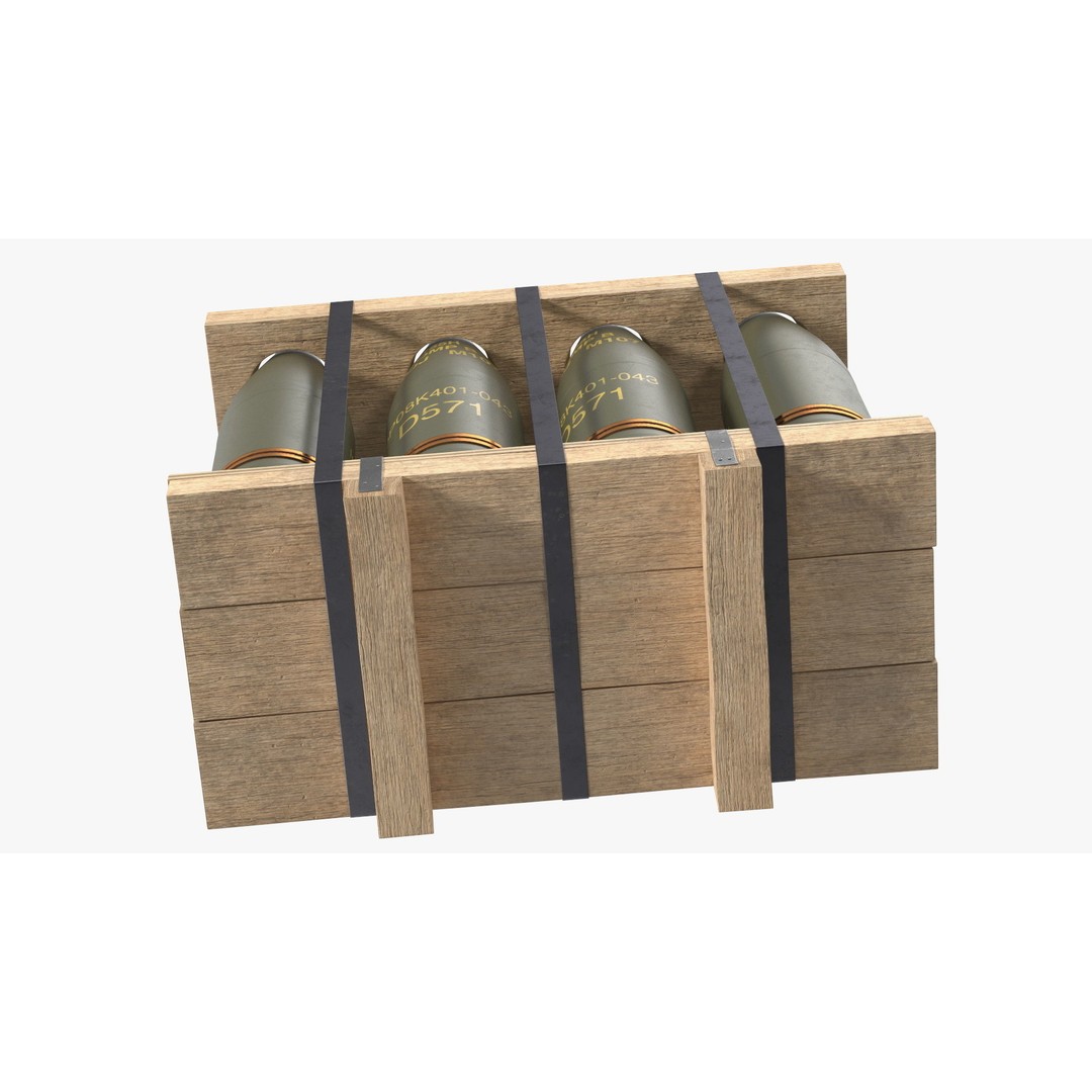 Military Artillery Shells 155mm 3D Model – PBR Textured, Game-Ready Formats - View 17