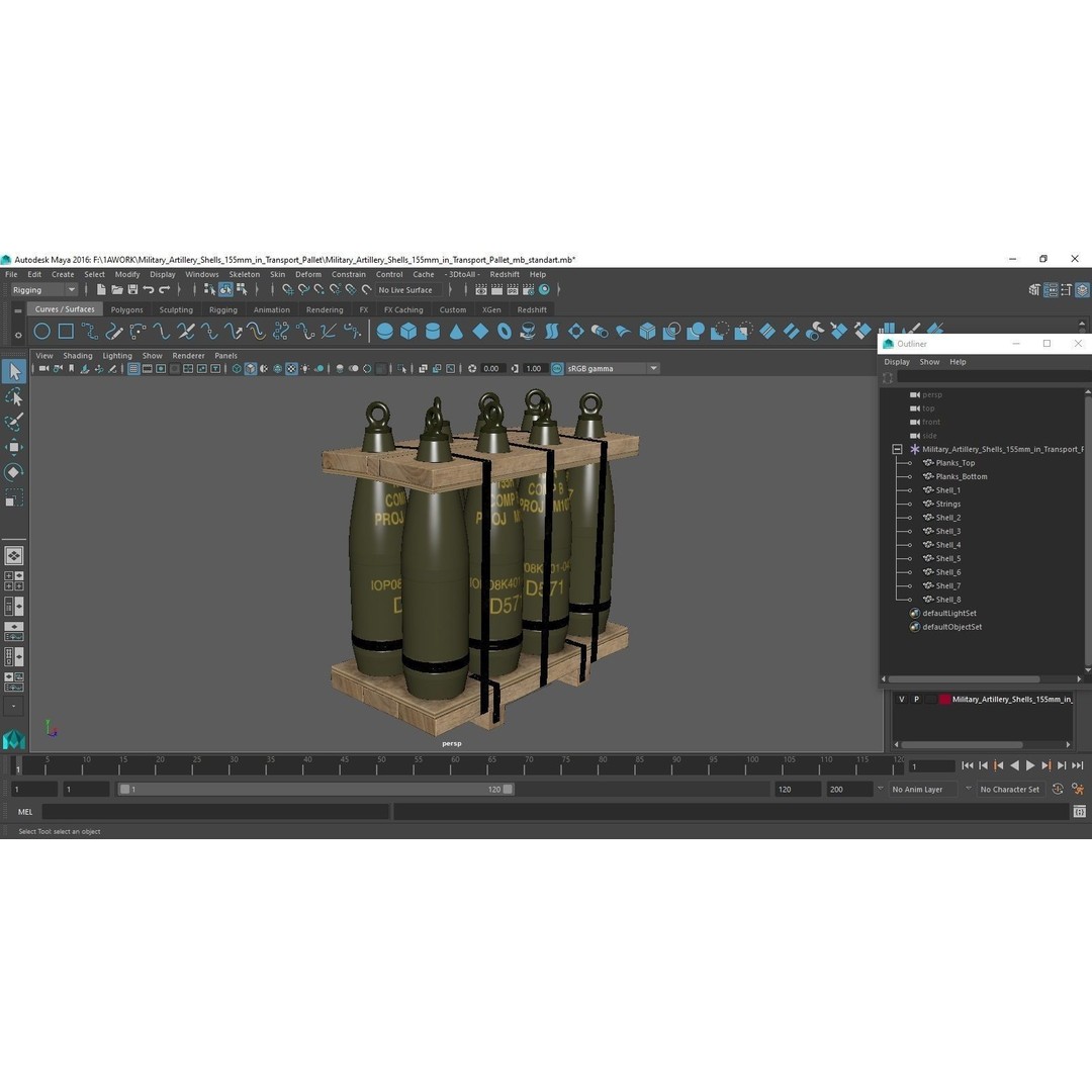 Military Artillery Shells 155mm 3D Model – PBR Textured, Game-Ready Formats - View 27