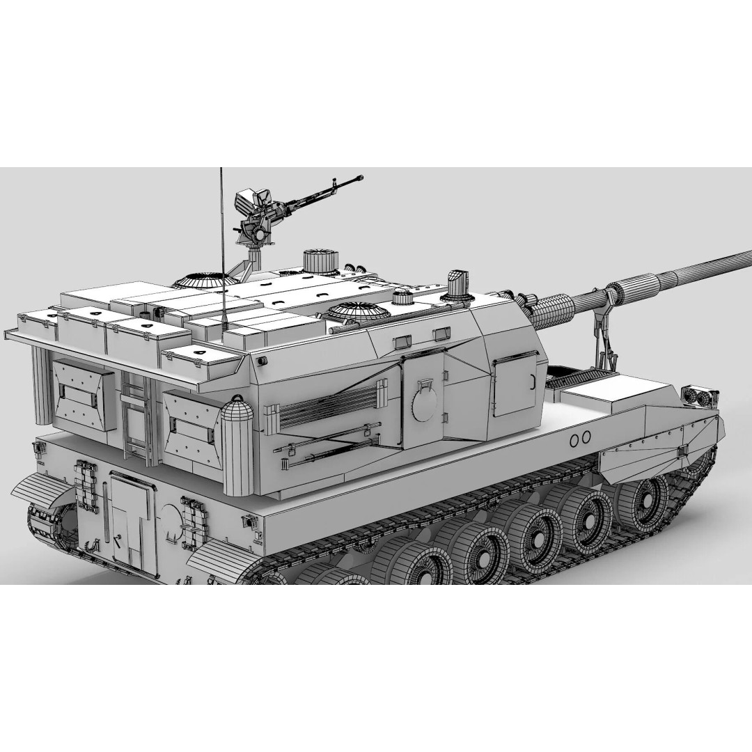 Chinese PLZ 05 Howitzer 3D Model – High Poly Military Vehicle, FBX