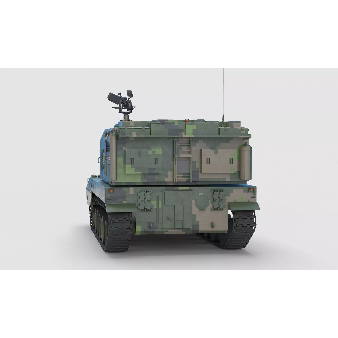 Chinese PLZ 05 Howitzer 3D Model – High Poly Military Vehicle, FBX - View 15