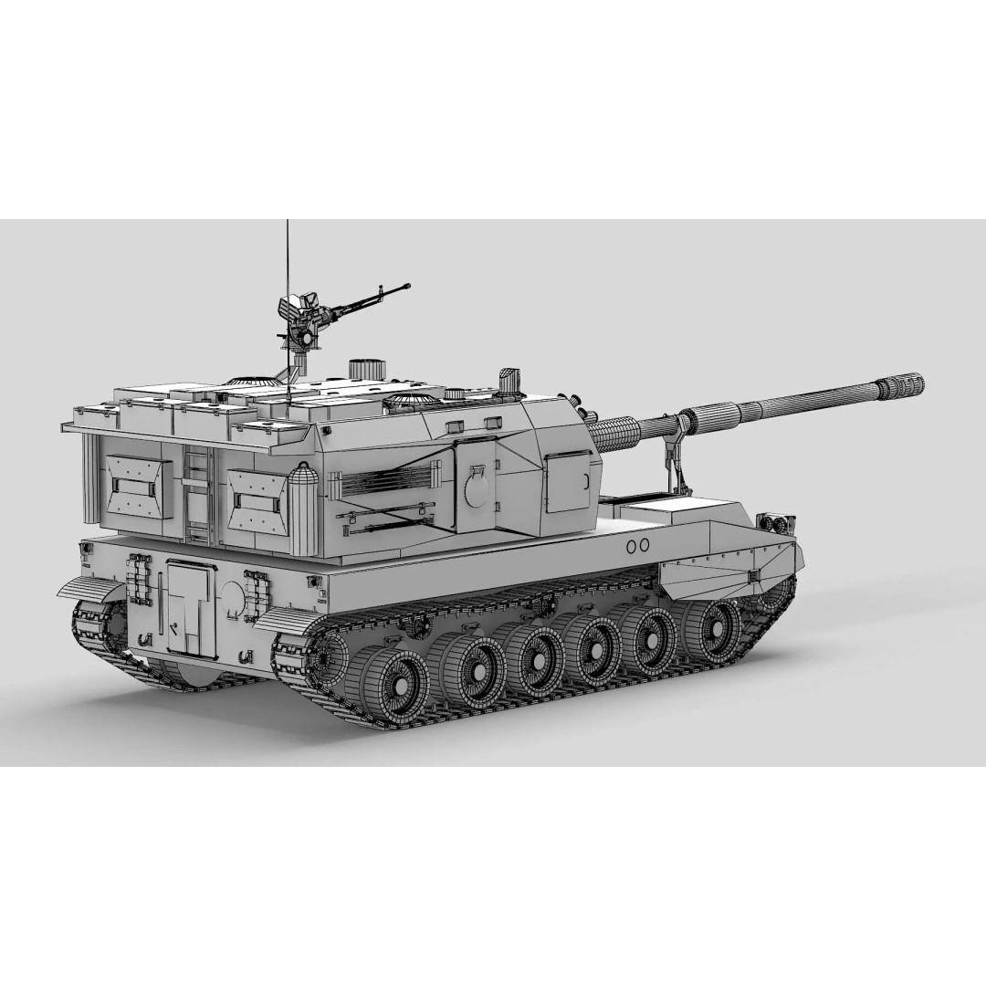 Chinese PLZ 05 Howitzer 3D Model – High Poly Military Vehicle, FBX - View 21