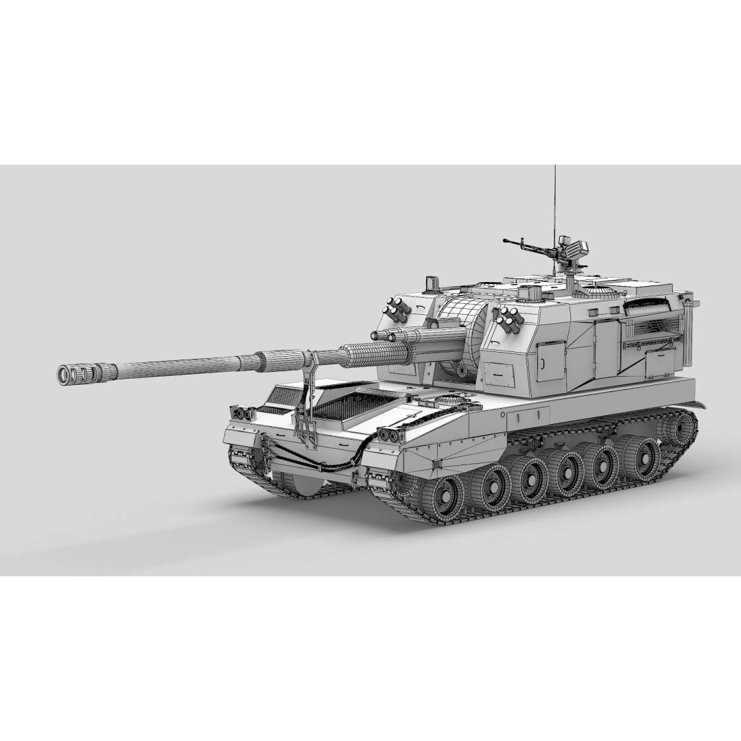 Chinese PLZ 05 Howitzer 3D Model – High Poly Military Vehicle, FBX - View 22
