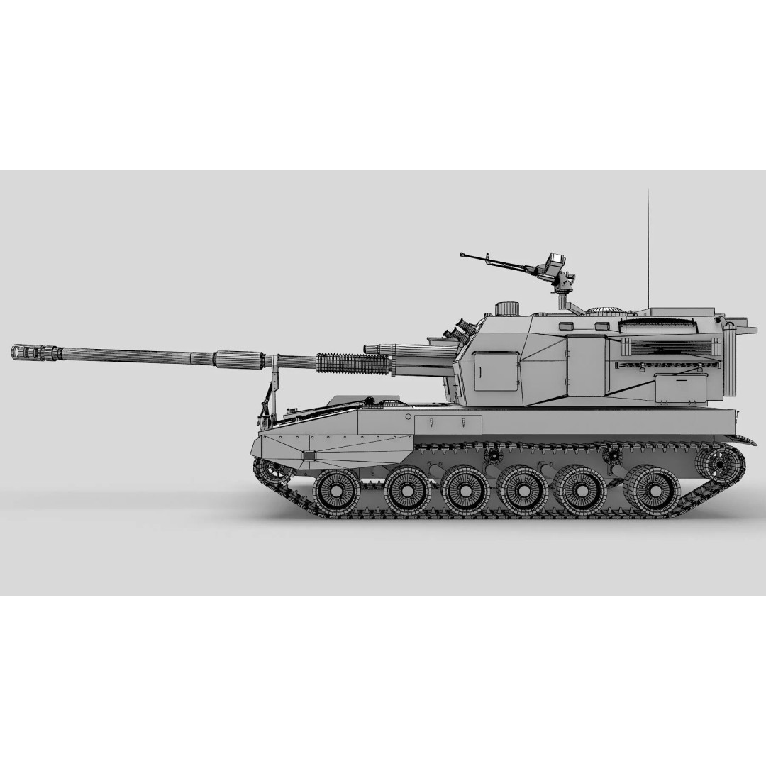 Chinese PLZ 05 Howitzer 3D Model – High Poly Military Vehicle, FBX - View 23