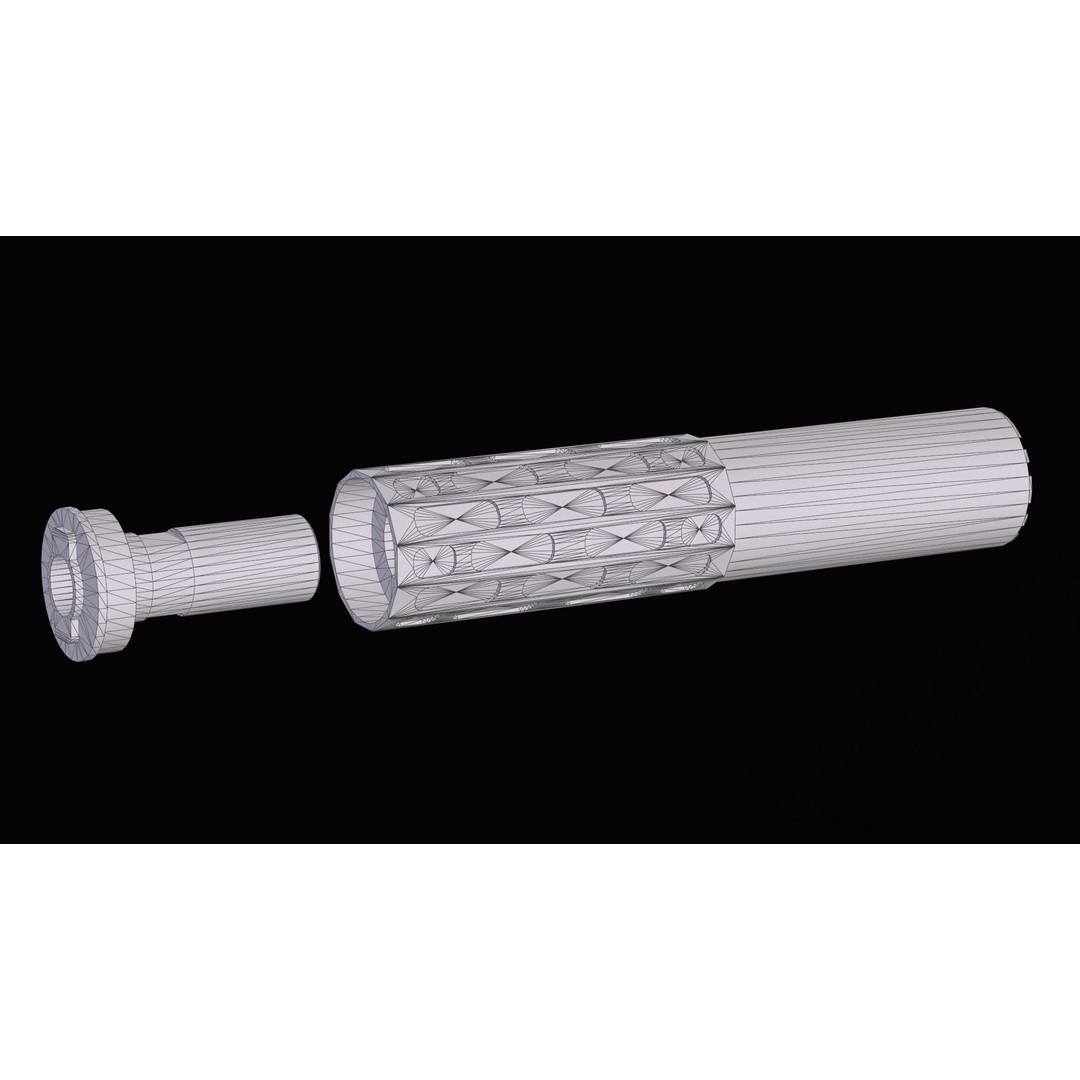 Gemtech ONE Suppressor 3D Model – Low Poly PBR Game Asset, FBX