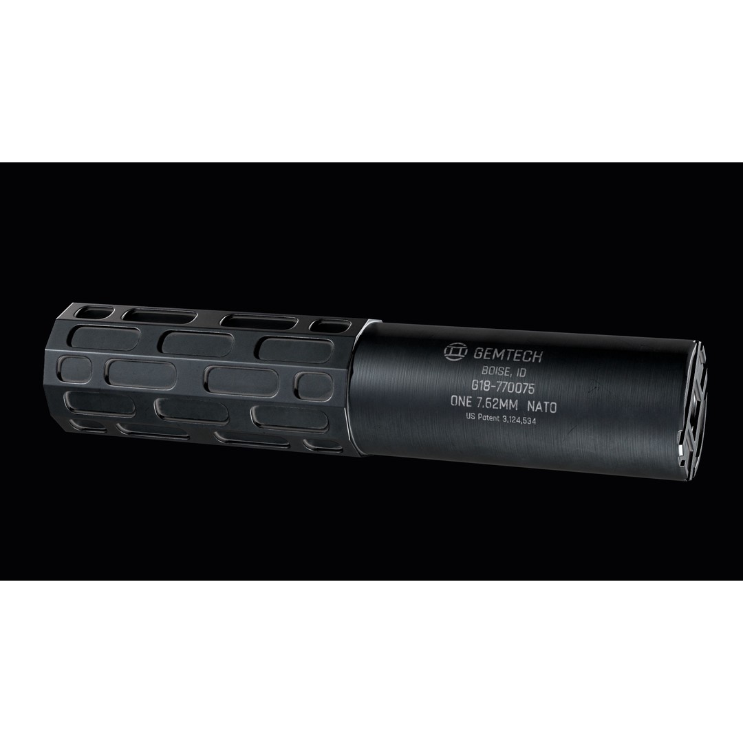Gemtech ONE Suppressor 3D Model – Low Poly PBR Game Asset, FBX - View 11