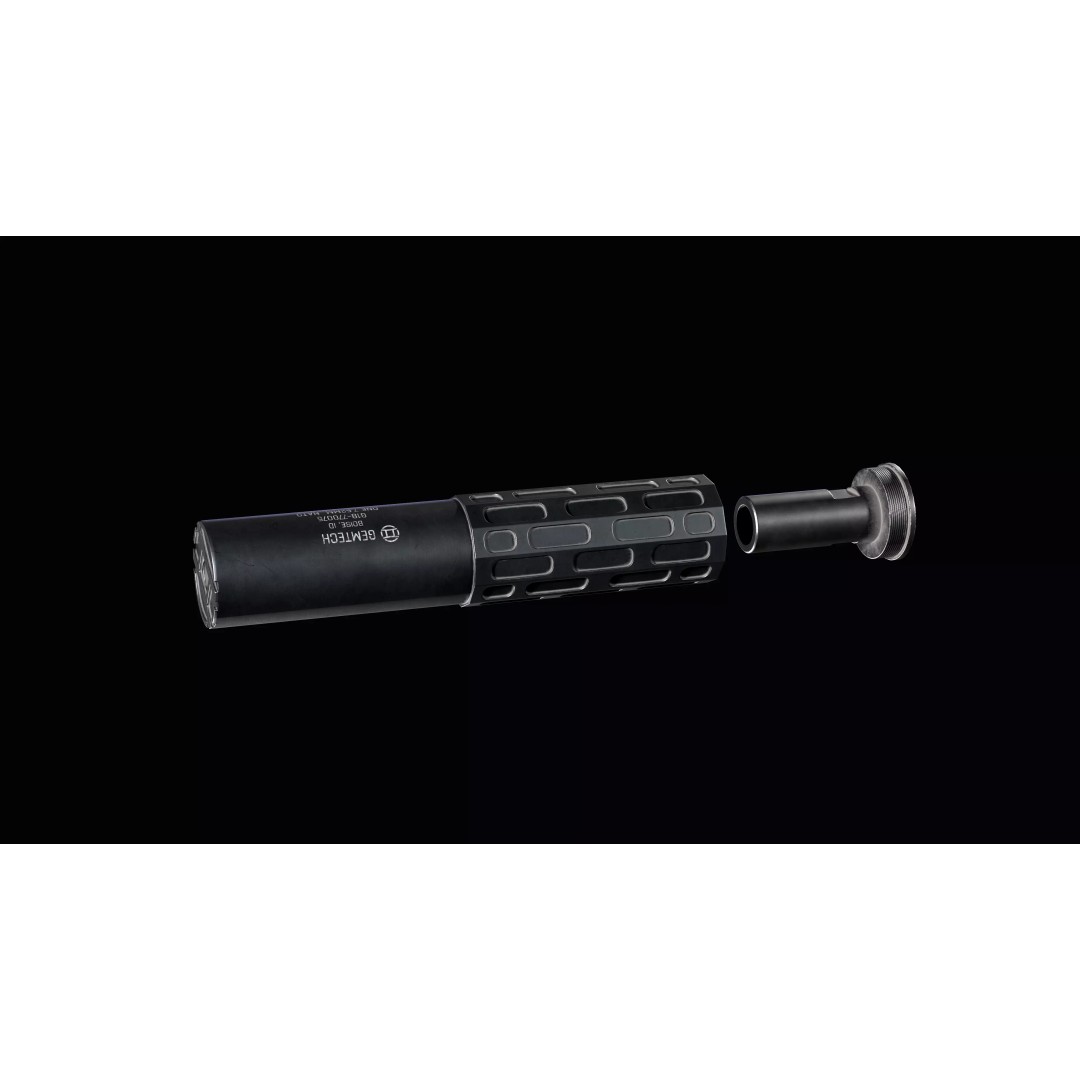 Gemtech ONE Suppressor 3D Model – Low Poly PBR Game Asset, FBX - View 2