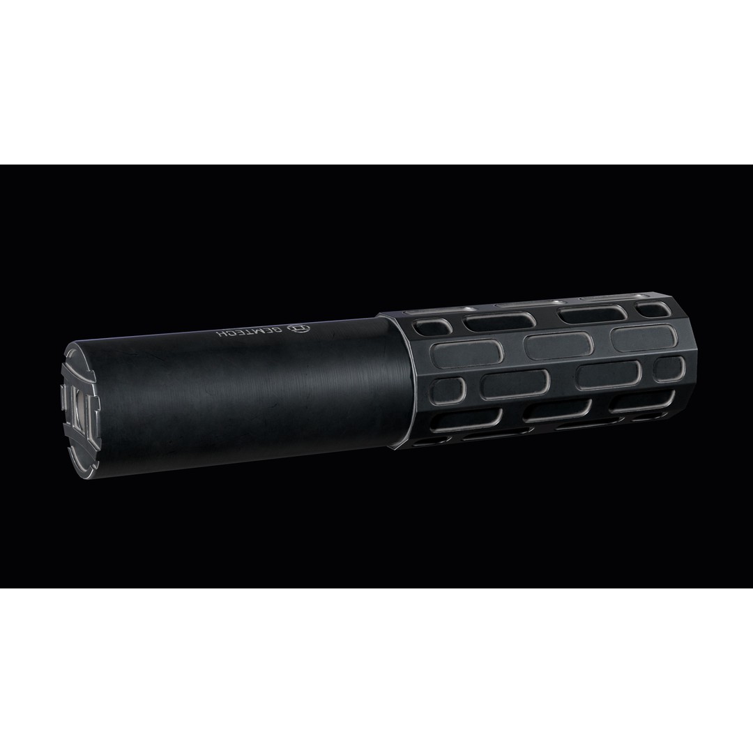 Gemtech ONE Suppressor 3D Model – Low Poly PBR Game Asset, FBX - View 9