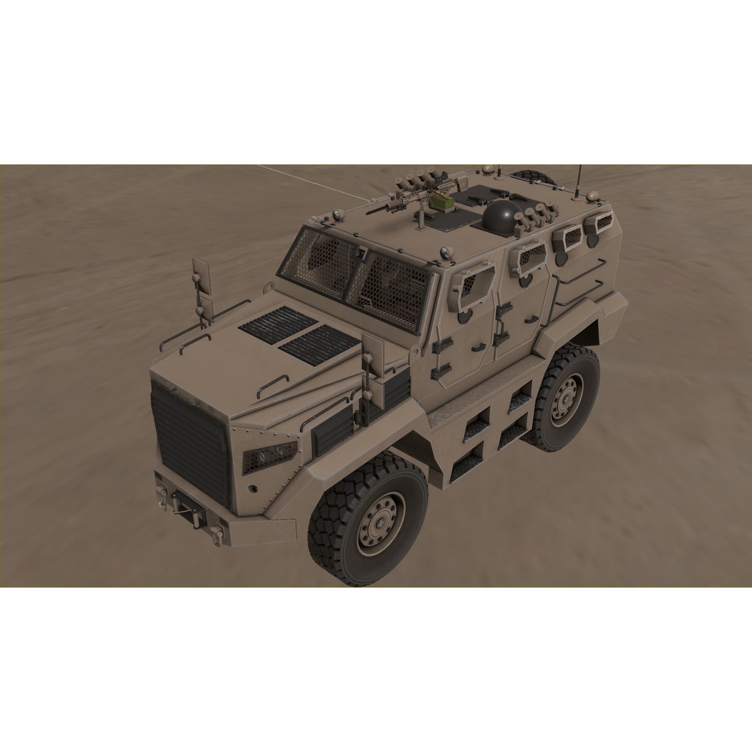 Katmerciler Hızır 3D Model – Low Poly MRAP Vehicle, FBX, Game Ready - View 16