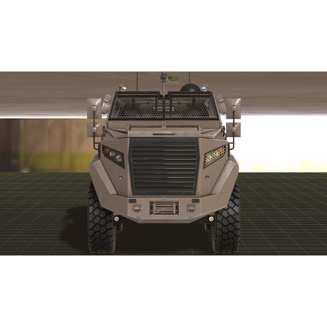Katmerciler Hızır 3D Model – Low Poly MRAP Vehicle, FBX, Game Ready - View 24