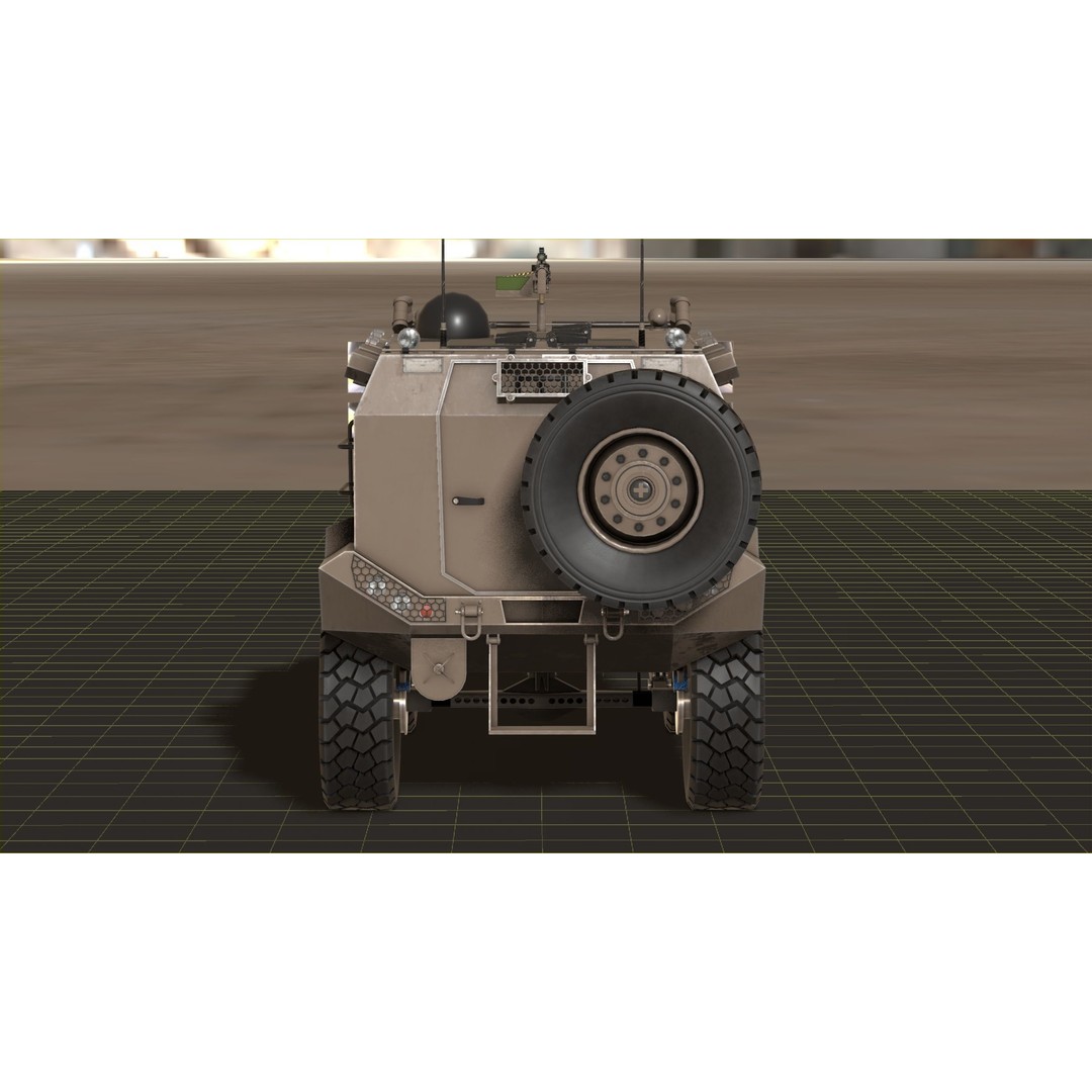 Katmerciler Hızır 3D Model – Low Poly MRAP Vehicle, FBX, Game Ready - View 26
