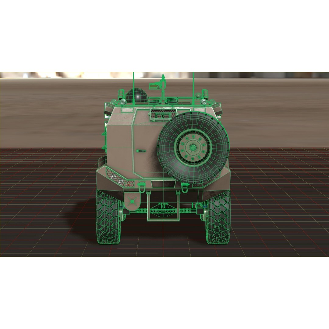 Katmerciler Hızır 3D Model – Low Poly MRAP Vehicle, FBX, Game Ready - View 27