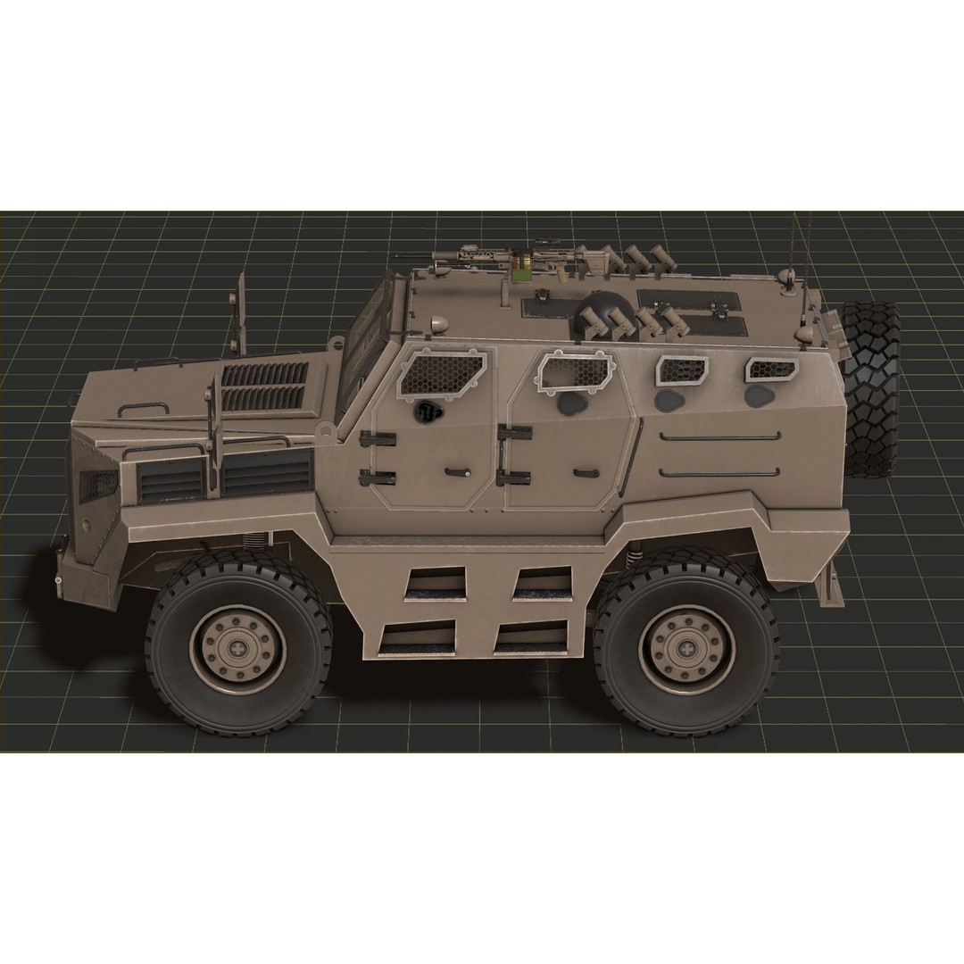 Katmerciler Hızır 3D Model – Low Poly MRAP Vehicle, FBX, Game Ready - View 30