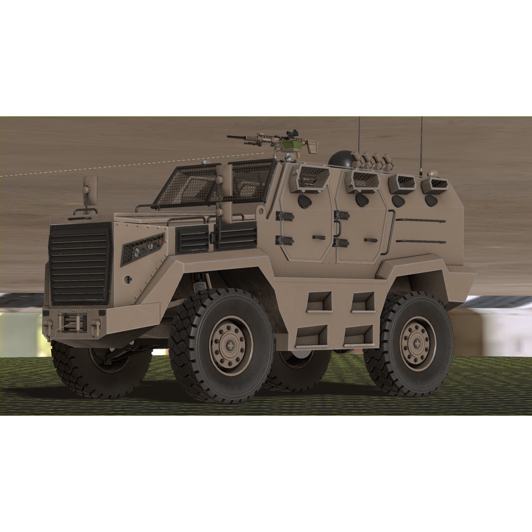 Katmerciler Hızır 3D Model – Low Poly MRAP Vehicle, FBX, Game Ready - View 32