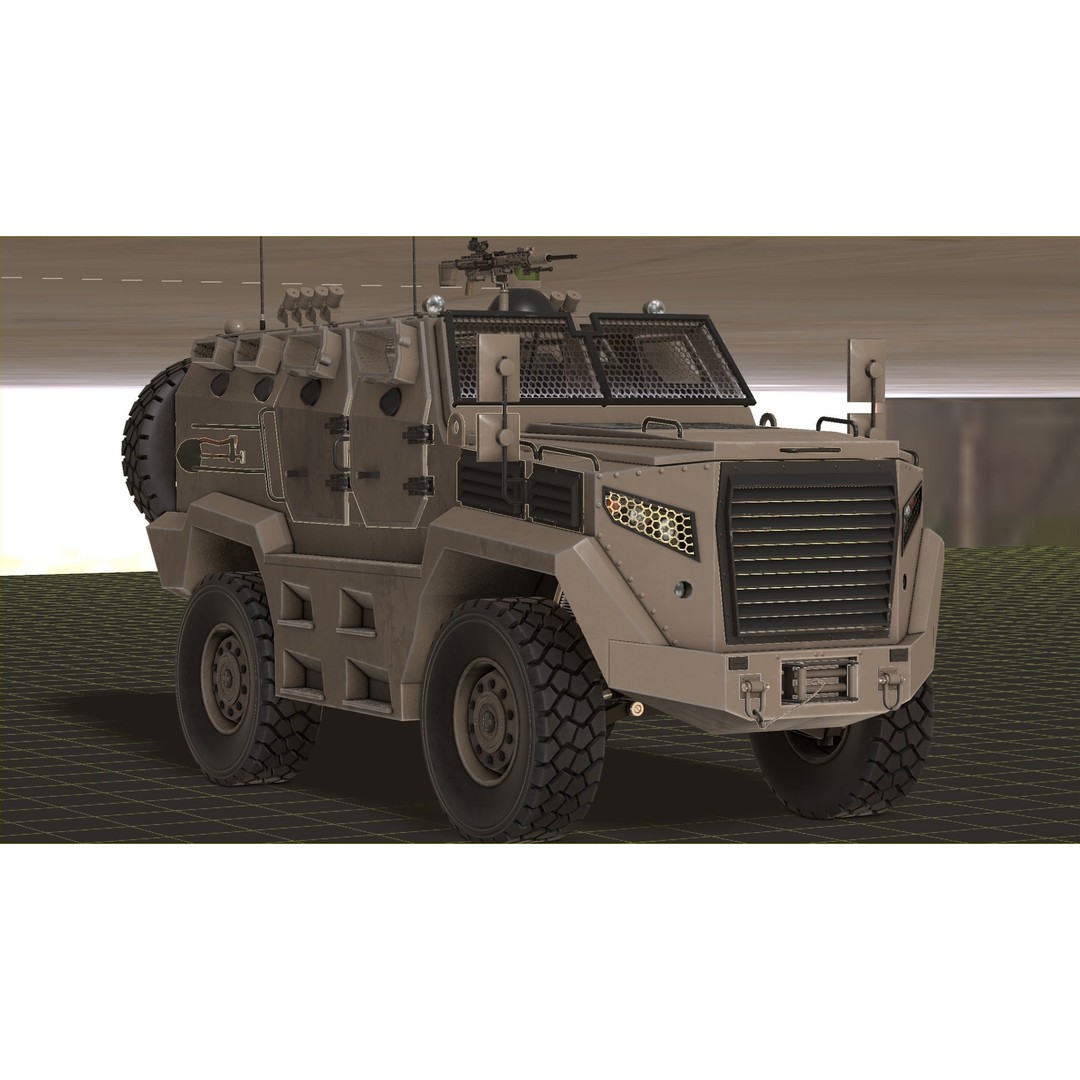 Katmerciler Hızır 3D Model – Low Poly MRAP Vehicle, FBX, Game Ready - View 34