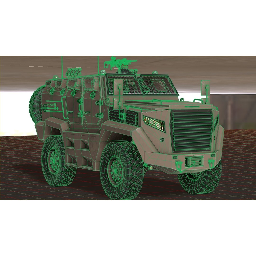 Katmerciler Hızır 3D Model – Low Poly MRAP Vehicle, FBX, Game Ready - View 35