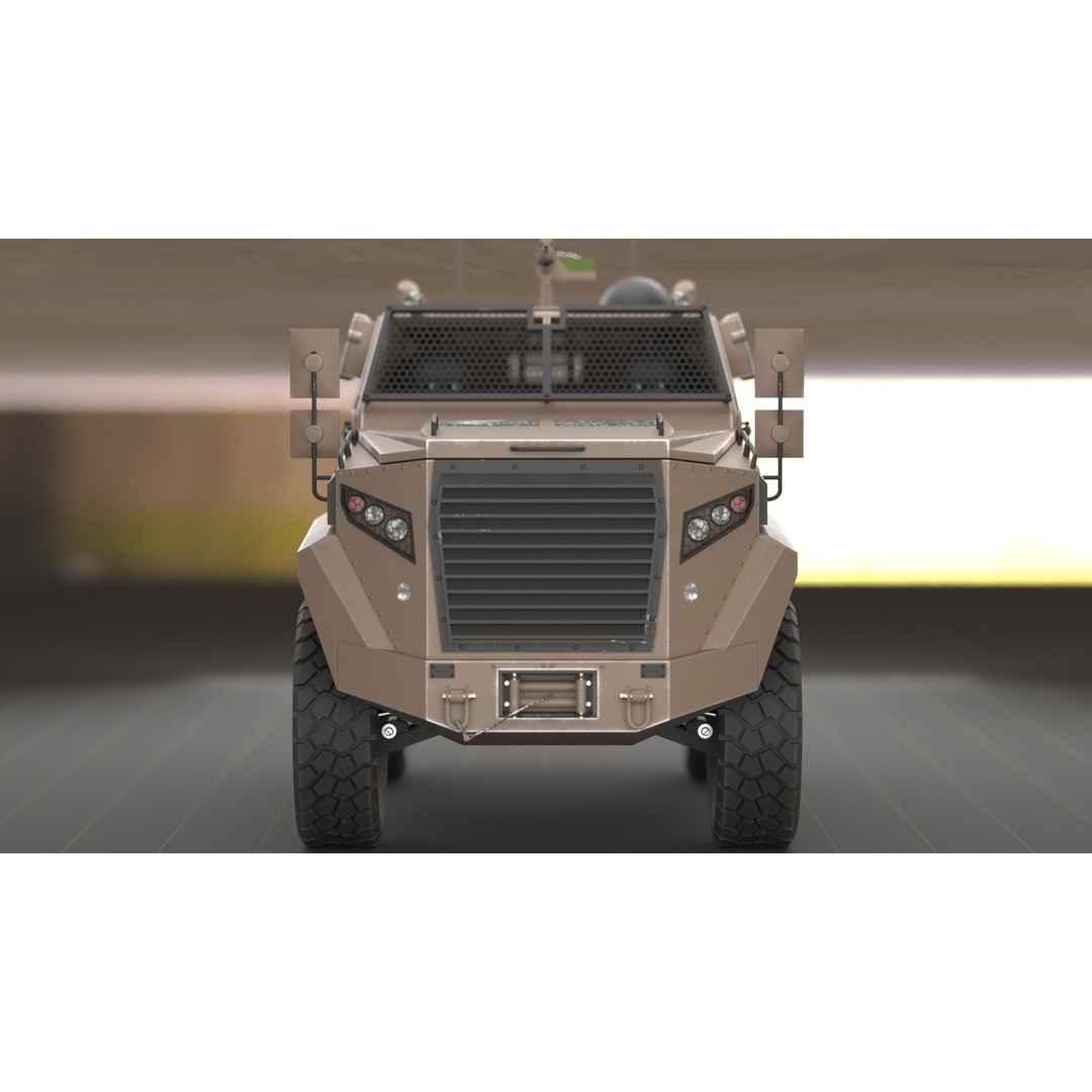 Katmerciler Hızır 3D Model – Low Poly MRAP Vehicle, FBX, Game Ready - View 7