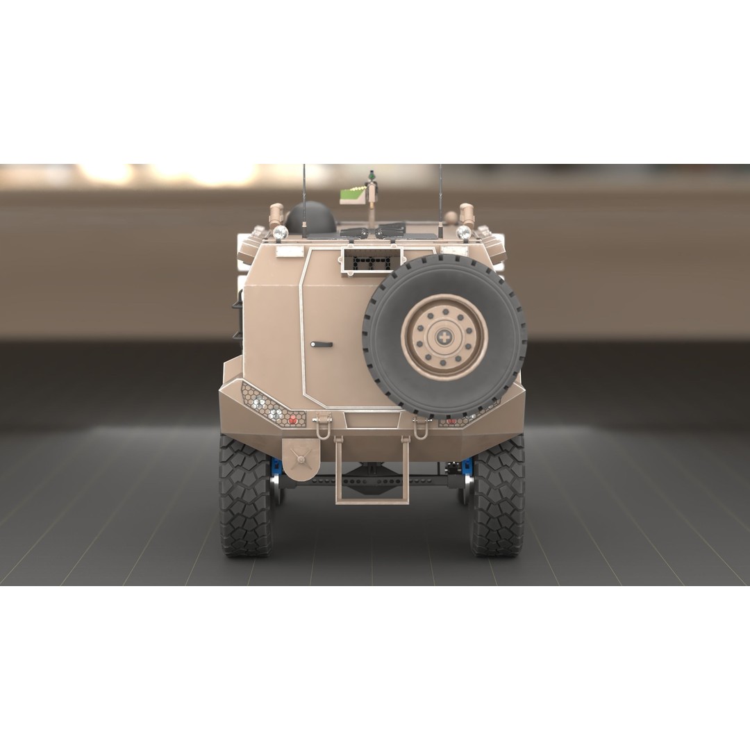 Katmerciler Hızır 3D Model – Low Poly MRAP Vehicle, FBX, Game Ready - View 8