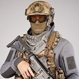 Casual Soldier 3D Model – Low Poly Rigged Character, FBX - View 6
