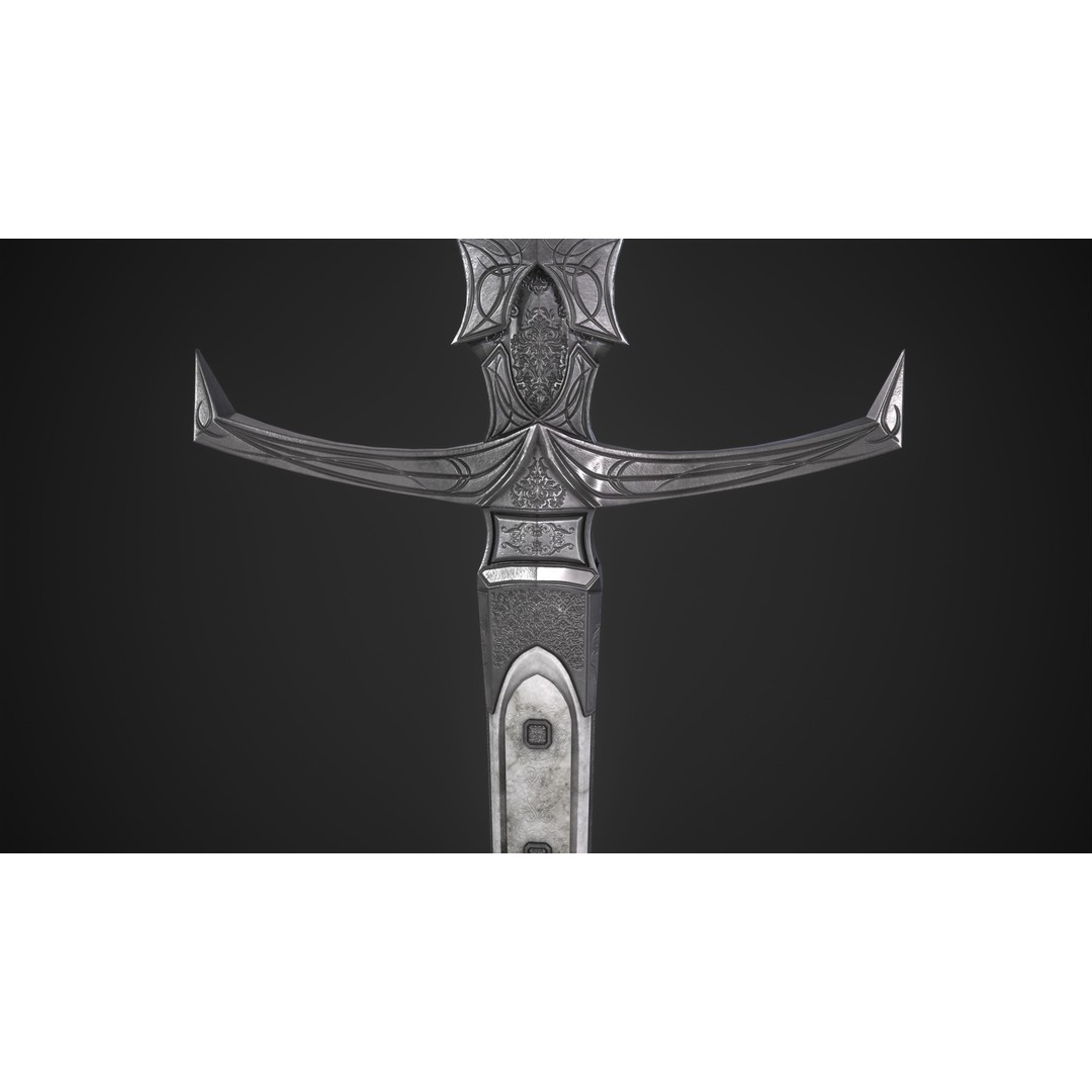 Sword and Dagger 3D Model – Low Poly Game Asset, FBX, PBR Textures