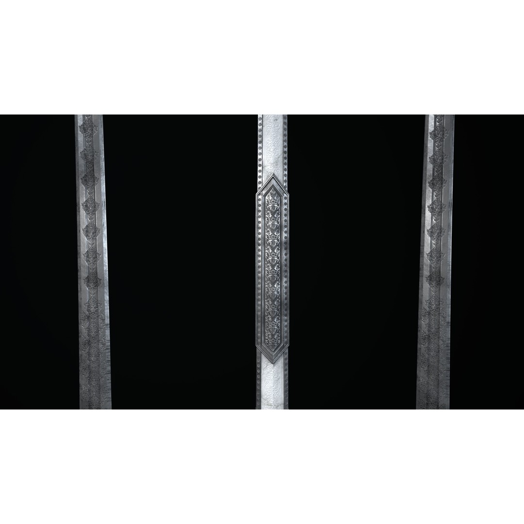 Sword and Dagger 3D Model – Low Poly Game Asset, FBX, PBR Textures - View 10