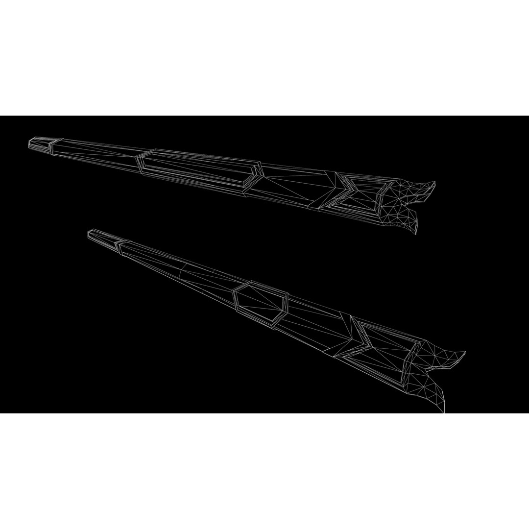 Sword and Dagger 3D Model – Low Poly Game Asset, FBX, PBR Textures - View 20