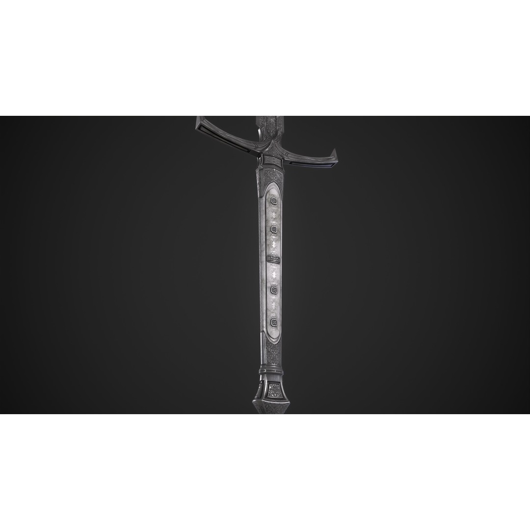 Sword and Dagger 3D Model – Low Poly Game Asset, FBX, PBR Textures - View 26