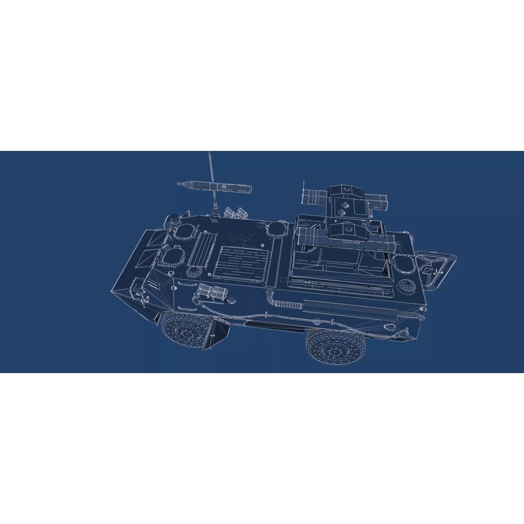 WZ550 4x4 3D Model – Military Vehicle with Textures, FBX, OBJ