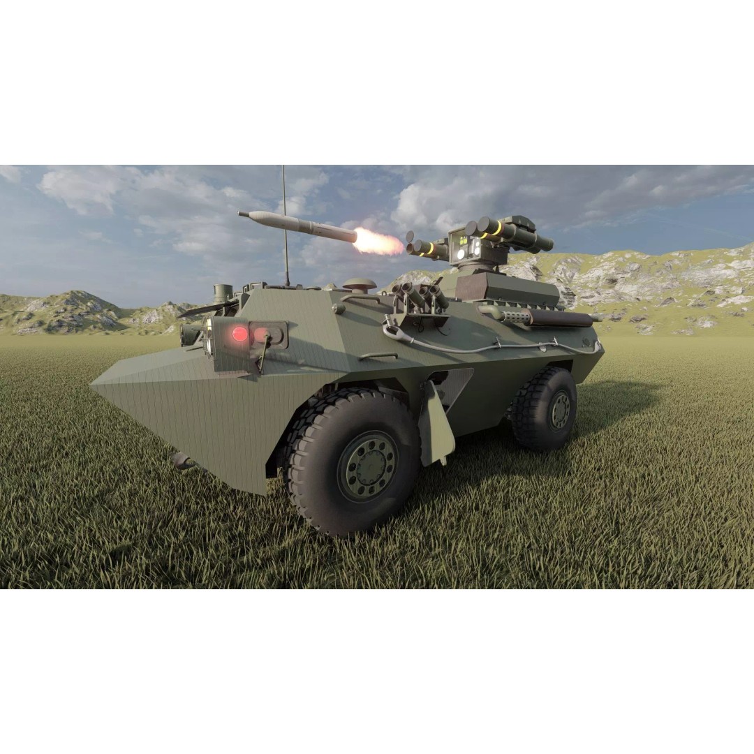 WZ550 4x4 3D Model – Military Vehicle with Textures, FBX, OBJ - View 10
