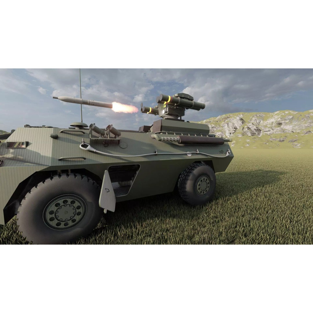 WZ550 4x4 3D Model – Military Vehicle with Textures, FBX, OBJ - View 11