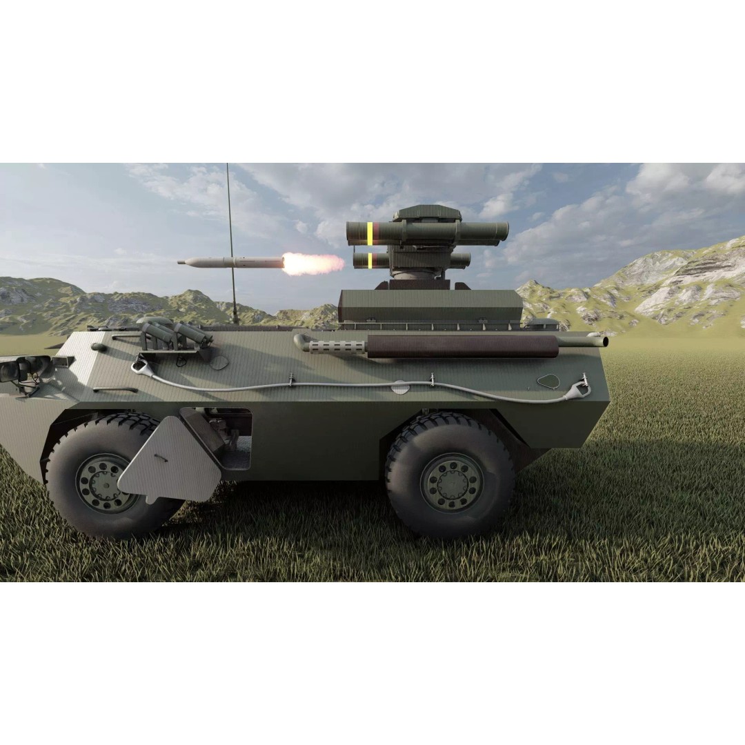 WZ550 4x4 3D Model – Military Vehicle with Textures, FBX, OBJ - View 12