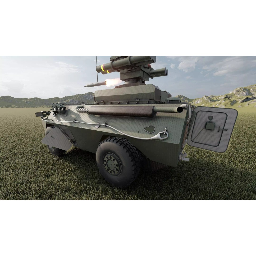WZ550 4x4 3D Model – Military Vehicle with Textures, FBX, OBJ - View 13
