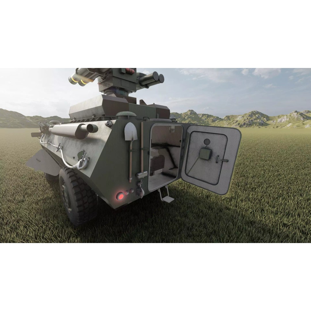 WZ550 4x4 3D Model – Military Vehicle with Textures, FBX, OBJ - View 14