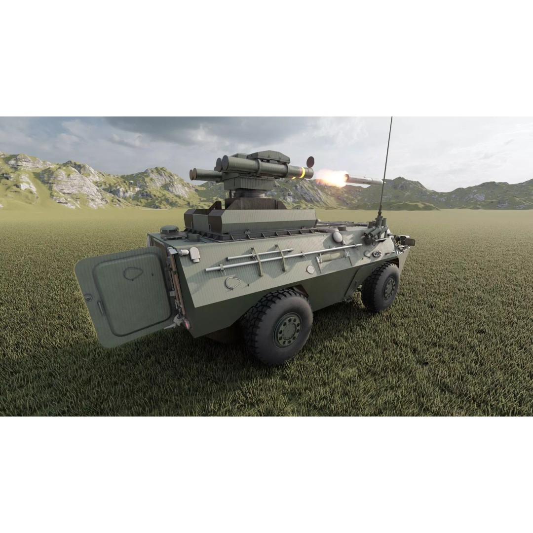 WZ550 4x4 3D Model – Military Vehicle with Textures, FBX, OBJ - View 17