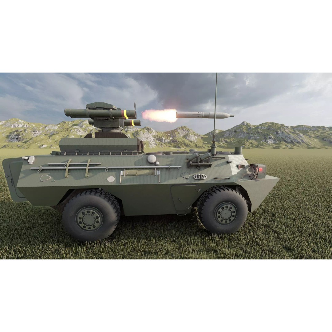WZ550 4x4 3D Model – Military Vehicle with Textures, FBX, OBJ - View 18