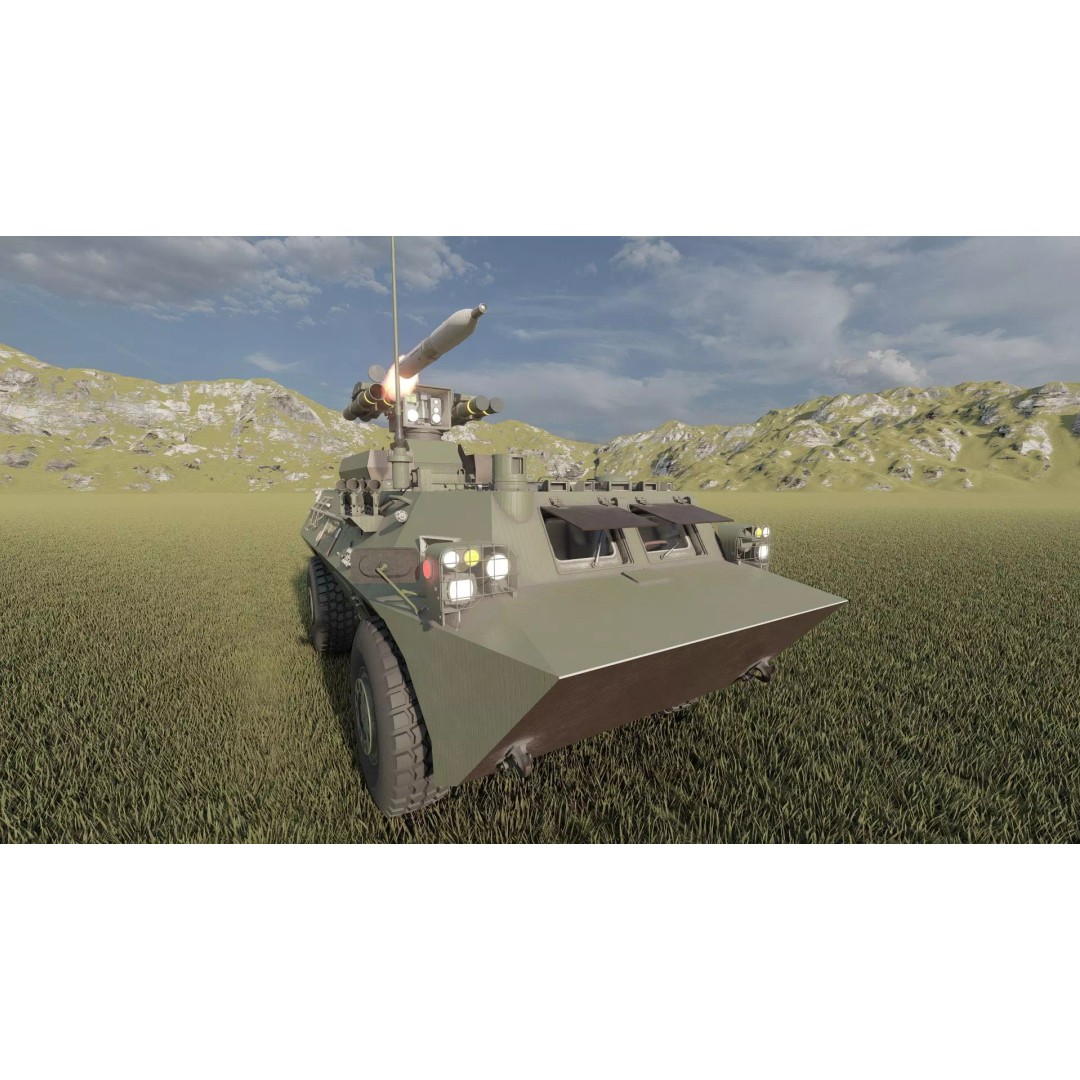 WZ550 4x4 3D Model – Military Vehicle with Textures, FBX, OBJ - View 19