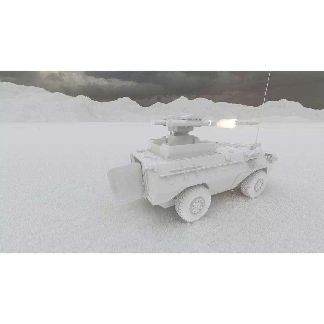 WZ550 4x4 3D Model – Military Vehicle with Textures, FBX, OBJ - View 41