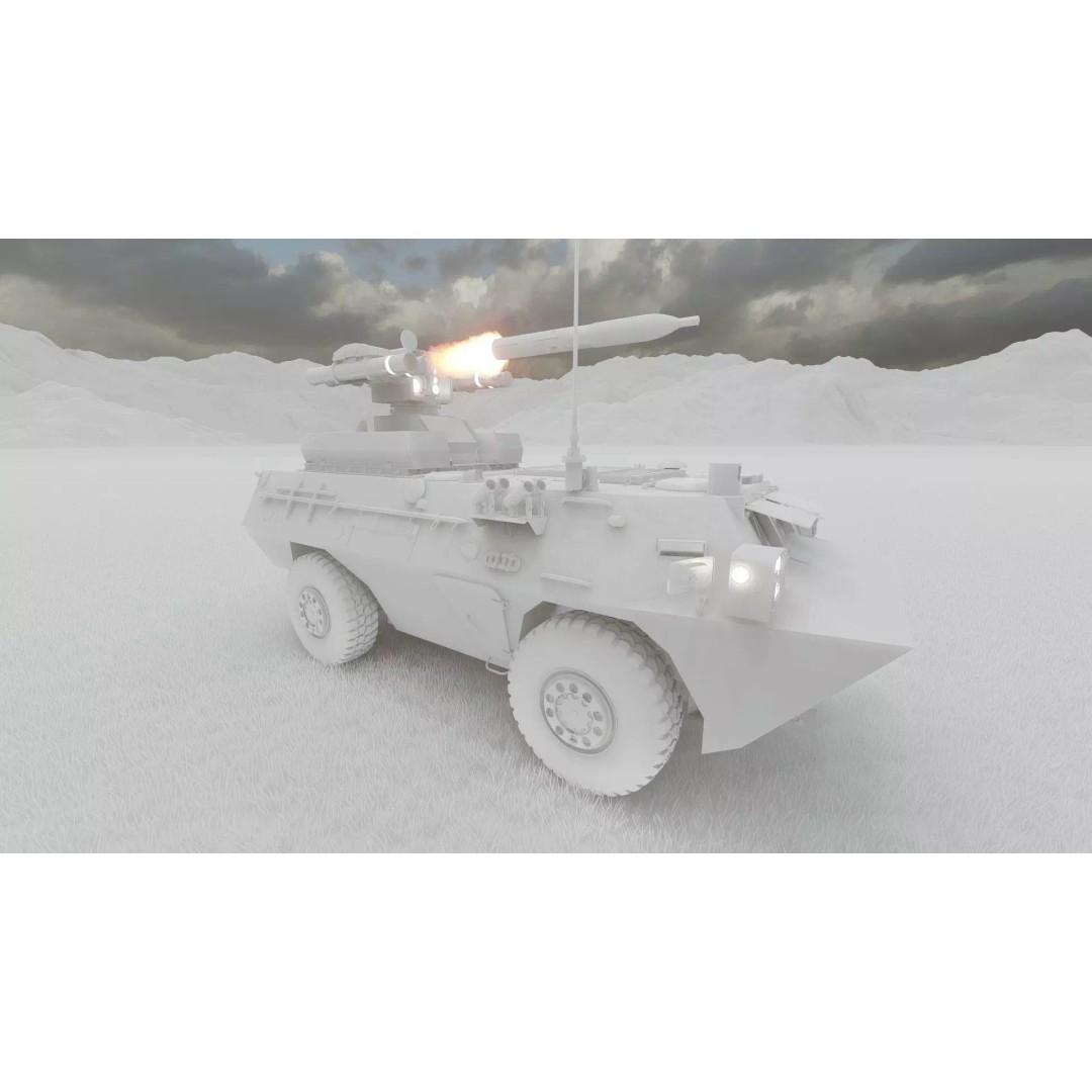 WZ550 4x4 3D Model – Military Vehicle with Textures, FBX, OBJ - View 43