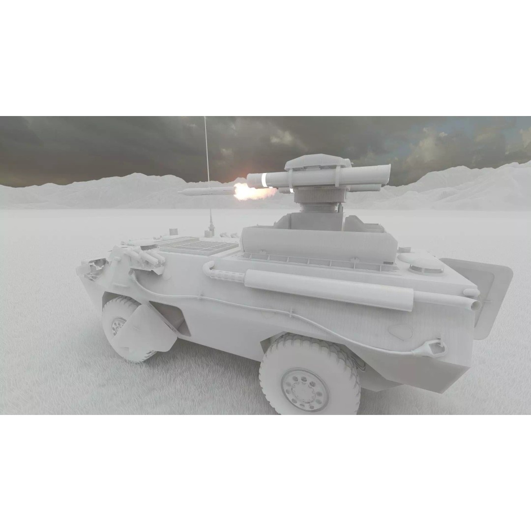 WZ550 4x4 3D Model – Military Vehicle with Textures, FBX, OBJ - View 47