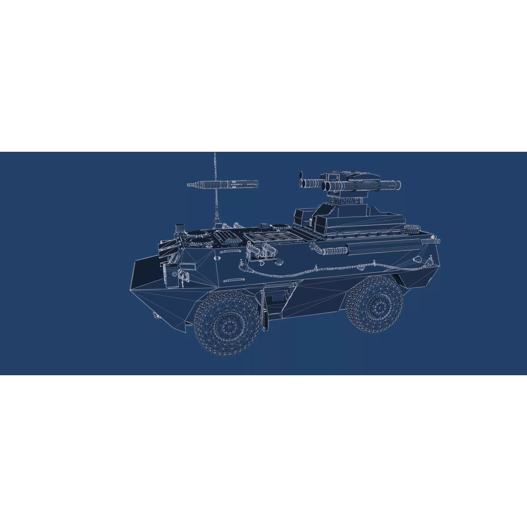 WZ550 4x4 3D Model – Military Vehicle with Textures, FBX, OBJ - View 49