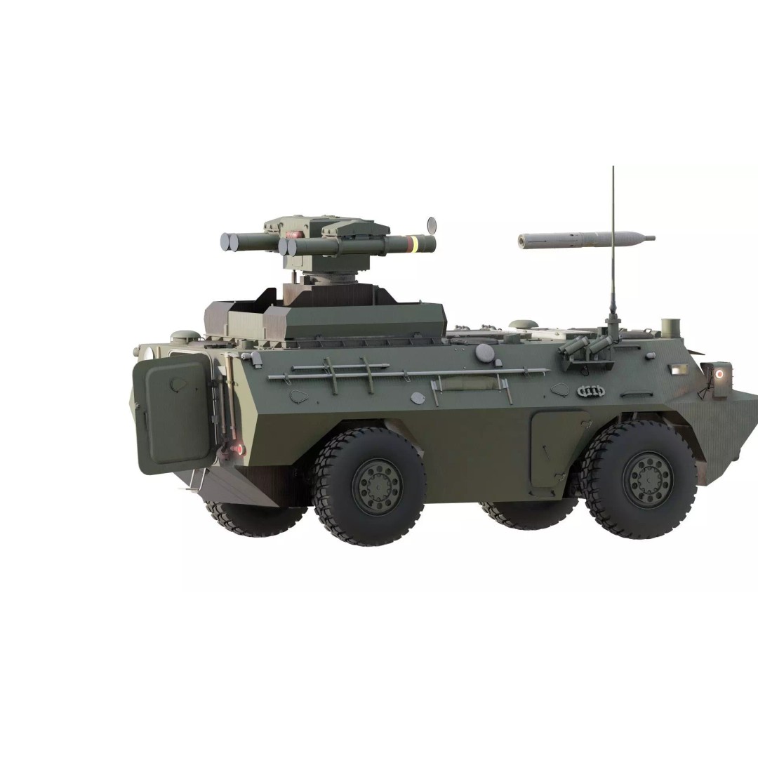 WZ550 4x4 3D Model – Military Vehicle with Textures, FBX, OBJ - View 6