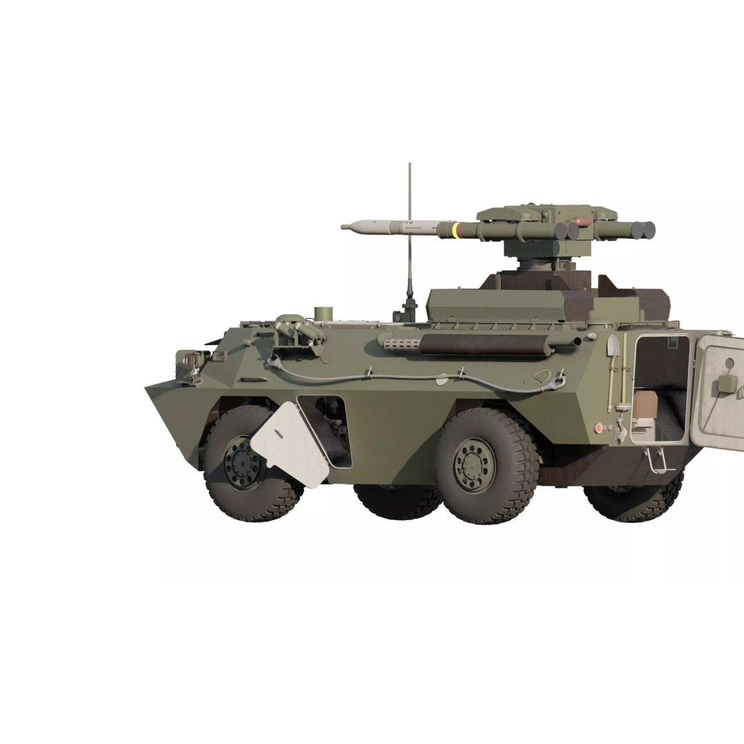 WZ550 4x4 3D Model – Military Vehicle with Textures, FBX, OBJ - View 9
