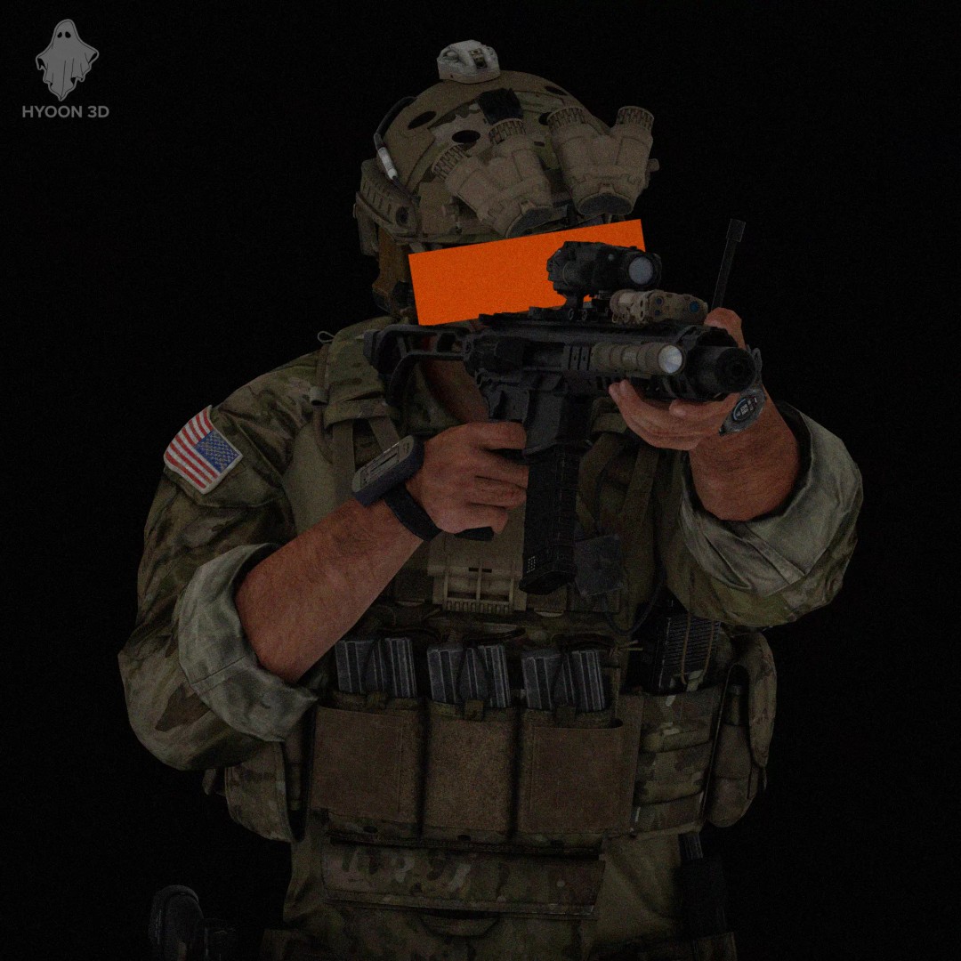 Crye Jumpable Plate Carrier 3D Model – Low Poly Military Vest, FBX - View 11