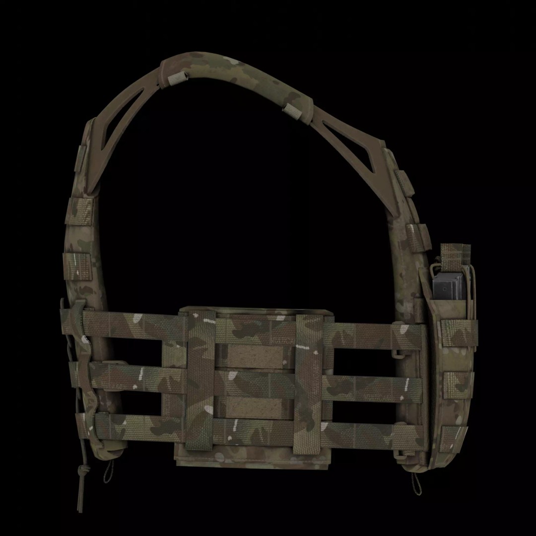 Crye Jumpable Plate Carrier 3D Model – Low Poly Military Vest, FBX - View 5