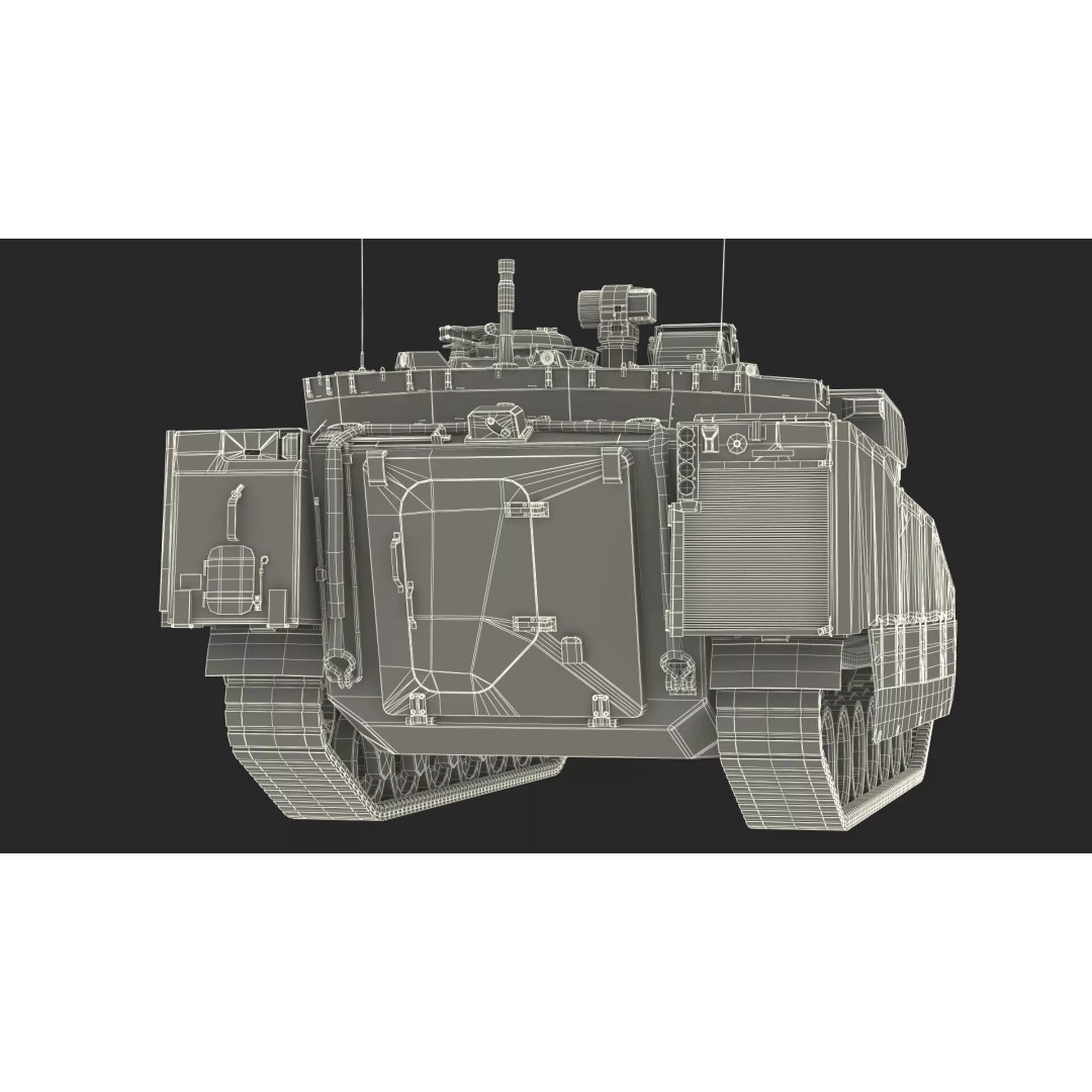 Dirty Swedish Battle Tank Strf 90 Mk IV 3D Model – High Poly PBR Asset, FBX - View 23