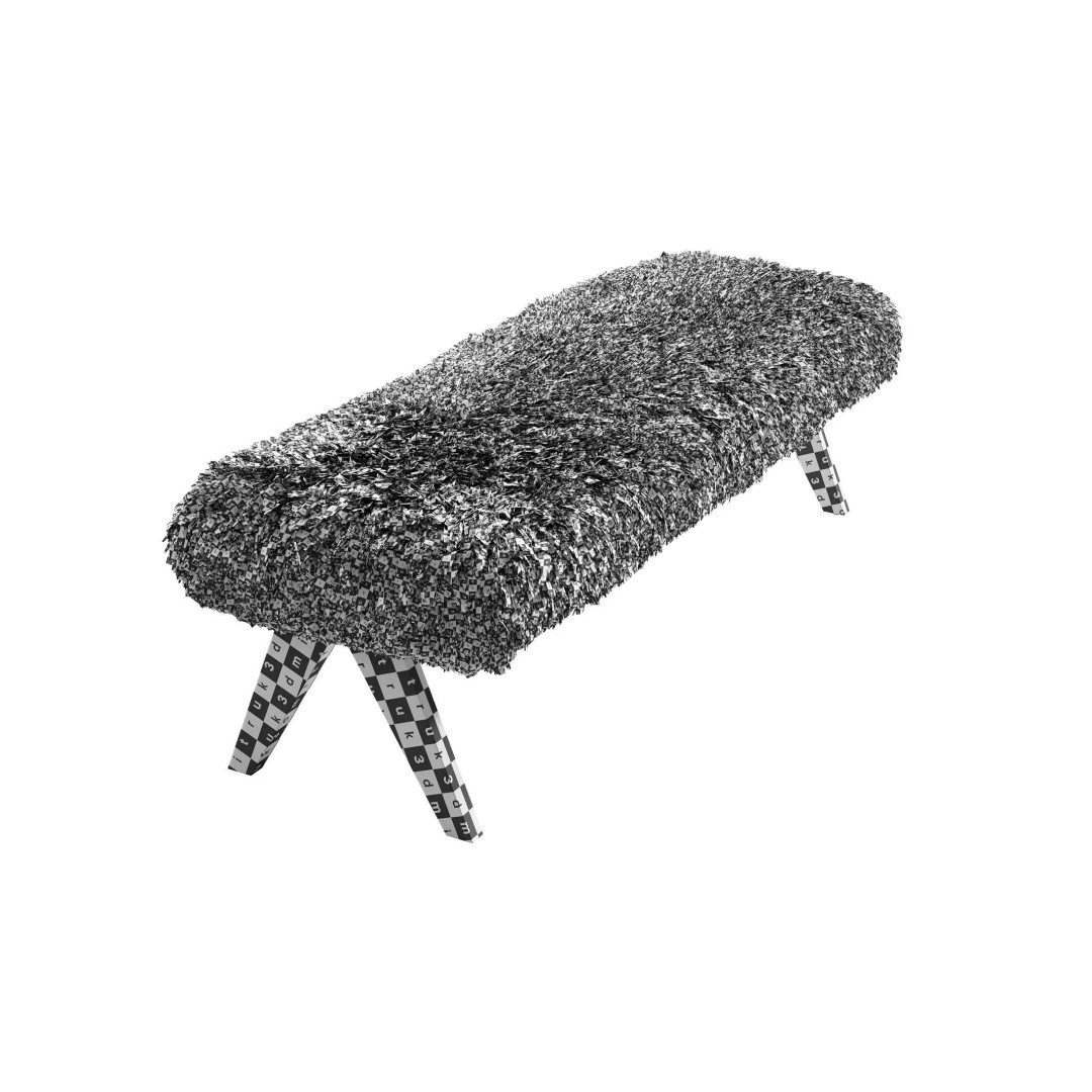 Jakob Sheepskin Bench 3D Model – High Poly Scandinavian Furniture, FBX