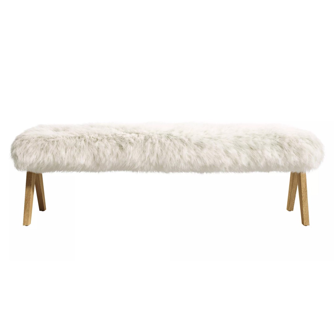 Jakob Sheepskin Bench 3D Model – High Poly Scandinavian Furniture, FBX - View 7