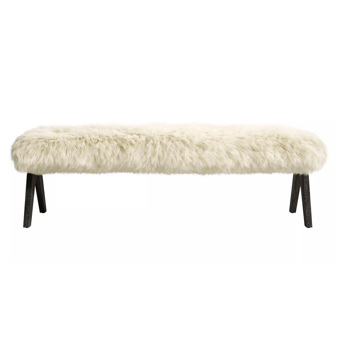 Jakob Sheepskin Bench 3D Model – High Poly Scandinavian Furniture, FBX - View 8