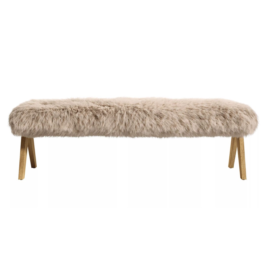 Jakob Sheepskin Bench 3D Model – High Poly Scandinavian Furniture, FBX - View 9